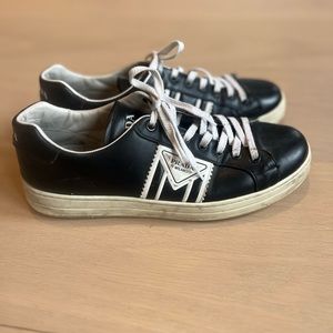 Prada leather trainers. Black. Men size uk 7 .